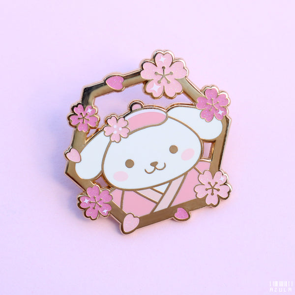 PUDDING PUP SAKURA ✦ ENAMEL PIN