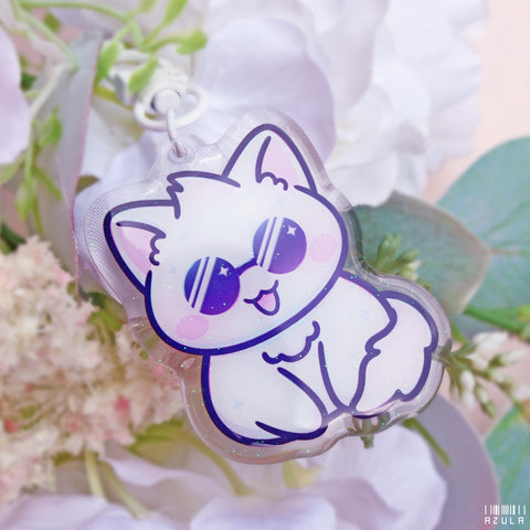 WHITE SORCERER CAT ✦ KEYCHAIN