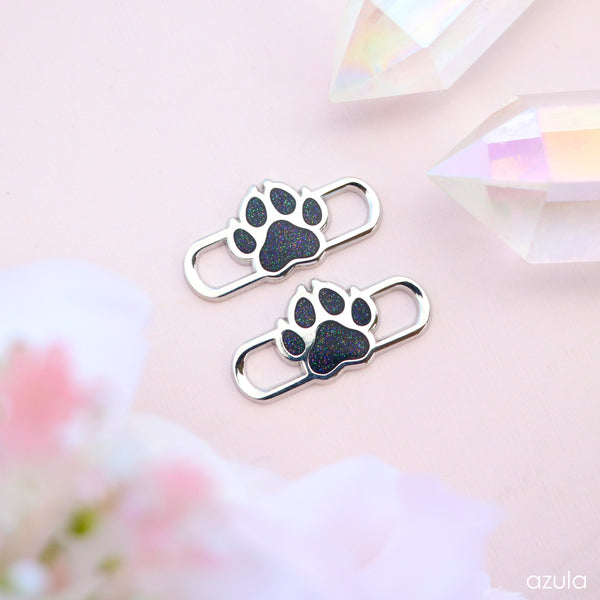 BLACK PAW PRINT ✦ LACE LOCKS