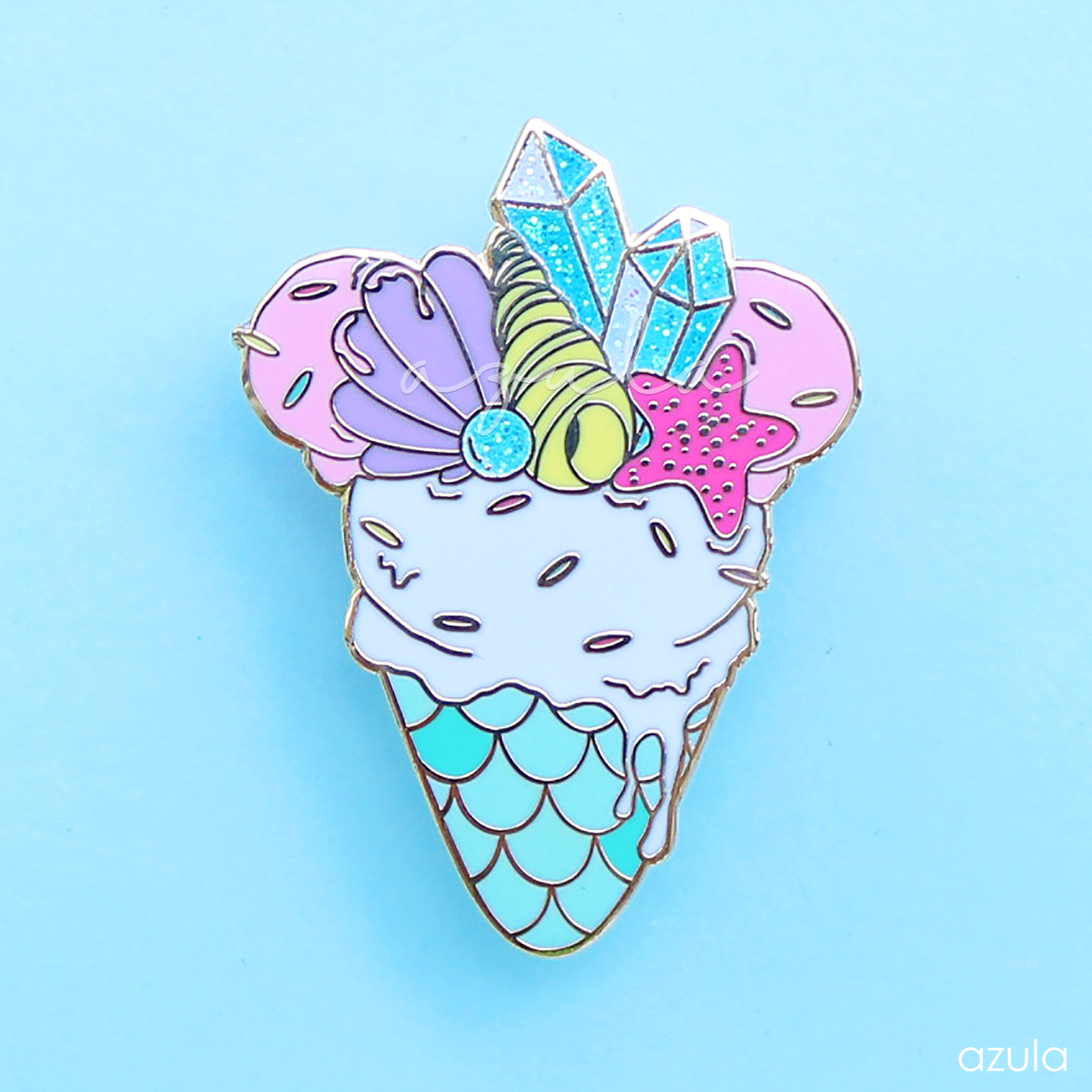 MERMAID ICE CREAM ✦ ENAMEL PIN